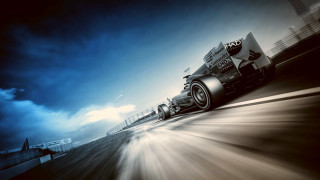 Racing car motion blur track - racing free wallpaper