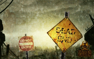 Yellow sign do not enter - a pole in front free wallpaper