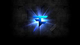 Dark background blue logo center - a blue light free wallpaper