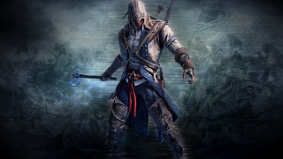 Man sword dark room crowd - his hand in free wallpaper