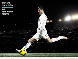Man kicking soccer night stadium 2 - a soccer ball free wallpaper