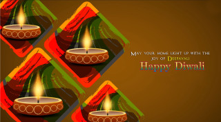 Colorful diwali candles festival lights - rich free wallpaper