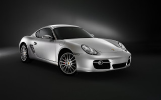 Silver sports car dark room 41 - the side of its free wallpaper