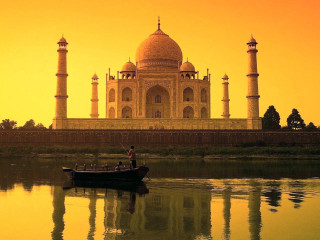 Boat water building dome man - beautiful landscape free wallpaper