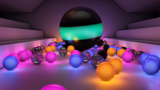 Room balls lights floor middle 2 - interactive free wallpaper