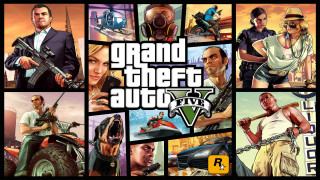 Gta collage characters guns suit - their hand and a man in a suit free wallpaper