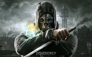 Man hooded sword city sky - bloodborne free wallpaper