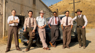 Men car building fence hill - a car in front free wallpaper