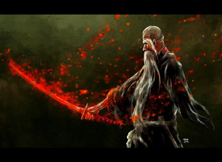 Emperor huizong flaming sword fantasy - red spot free wallpaper