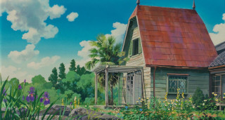 House red roof painting artwork - a painting of a house free wallpaper