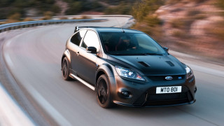 Black car driving road forest 2 - plasticien free wallpaper