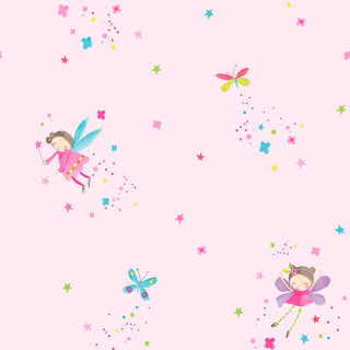 Pink background fairy dragon stars - the side of the wall free wallpaper