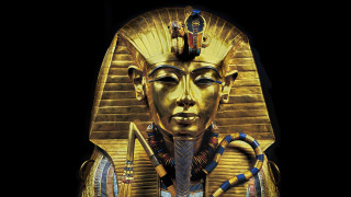 Golden statue egyptian pharaoh black - golden free wallpaper