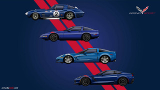 Blue car red stripe number - ed roth free wallpaper