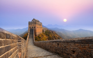 Stone wall stairway mountain sun - emperor huizong of song free wallpaper