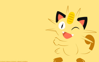 Cartoon cat yellow background yellow - pokemon free wallpaper