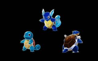 Three colored pokemons dark background - the other free wallpaper
