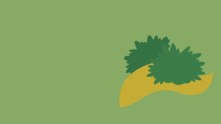 Green leafy plant yellow border - a yellow border free wallpaper