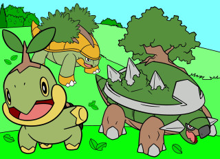 Pokemon pikachu playing field grass - lineart free wallpaper