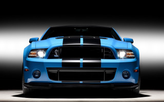 Blue mustang white stripe black - end free wallpaper