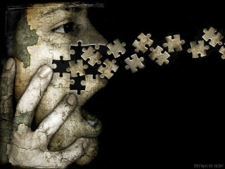 Woman holding puzzle piece missing - surreal photography free wallpaper