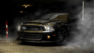Black gold mustang parking garage - gold free wallpaper