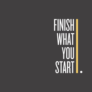 Finish what you start black - photo free wallpaper