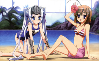 Anime beach girls helmet bikini - a helmet free wallpaper