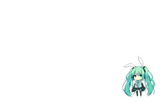 Girl long hair rabbit ears 2 - a white background free wallpaper