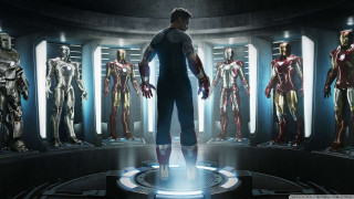 Man iron suits room circular - round free wallpaper
