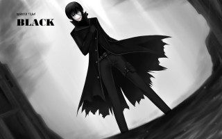 Black white person coat hat - a black cape free wallpaper
