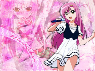 Girl pink hair microphone pink - a pink ribbon free wallpaper
