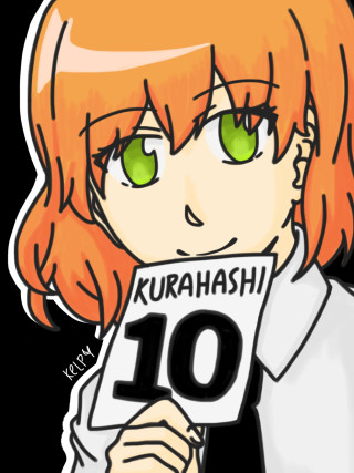 Girl green eyes sign kurashi - character portrait free wallpaper