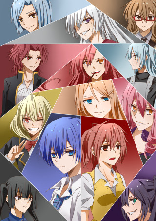 Anime characters colored hair expressions - a bunch of anime characters free wallpaper