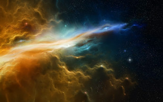 Colorful space scene bright star - benoit b. mandelbrot free wallpaper for desktop