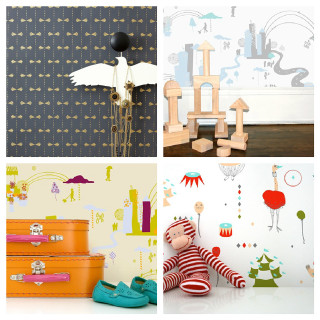 Toy suitcase bird airplane collage - a storybook illustration free wallpaper