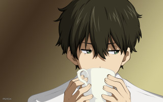 Man holding coffee serious look 2 - a man holding free wallpaper