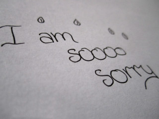 Close up paper apology note - sots art free wallpaper