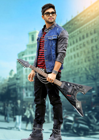Man holding guitar jean jacket - a city street free wallpaper