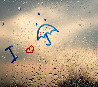 Rain covered window umbrella i - a picture free wallpaper