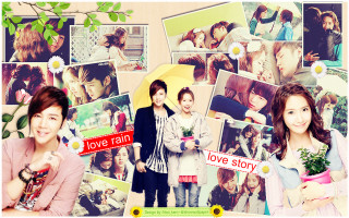 Couple flowers yellow umbrella love - a yellow umbrella free wallpaper