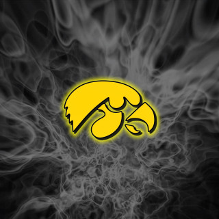 Yellow black logo smoke background - holography free wallpaper