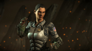 Woman futuristic suit holding glove - unreal engine 5 quality free wallpaper
