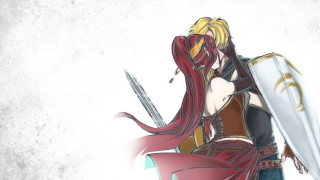 Woman sword shield action hero - a detailed drawing free wallpaper