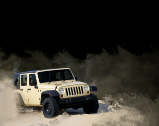 White jeep snow field night - a.d.m. cooper free wallpaper