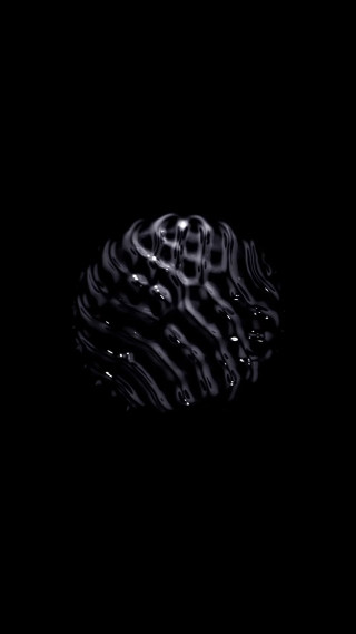 Black object black background mandelbrot - subsurface free wallpaper