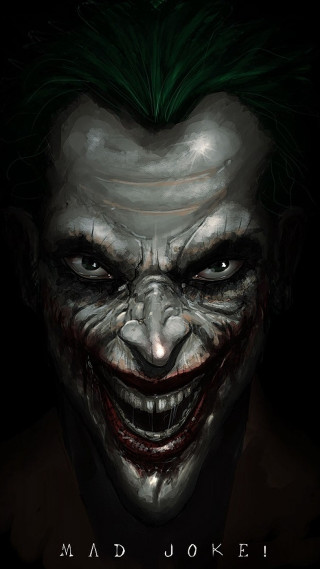 Joker green hair creepy smile - a creepy smile free wallpaper