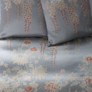 Bed blue gold comforter pillows - a bed free wallpaper