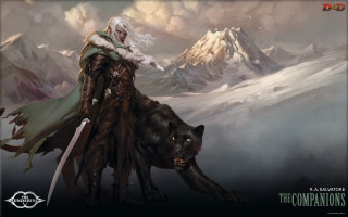 Man sword wolf mountain sky - a mountain side free wallpaper