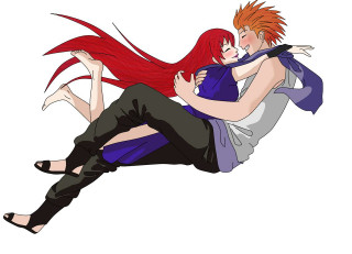 Man woman hugging chair redhair - andrew law free wallpaper